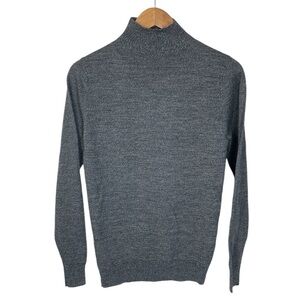 NWT Mens SUNSPEL England 1860 Merino Wool LS Mock Neck Sweater XS $195